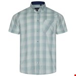 Kam S/S Textured Check Shirt - mint